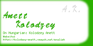 anett kolodzey business card